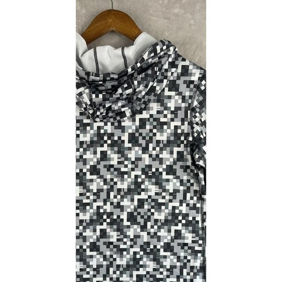 Nike Pro Hyperwarm Dri-Fit Hoodie Womens Large Pixel Gray Black - Picture 8 of 10